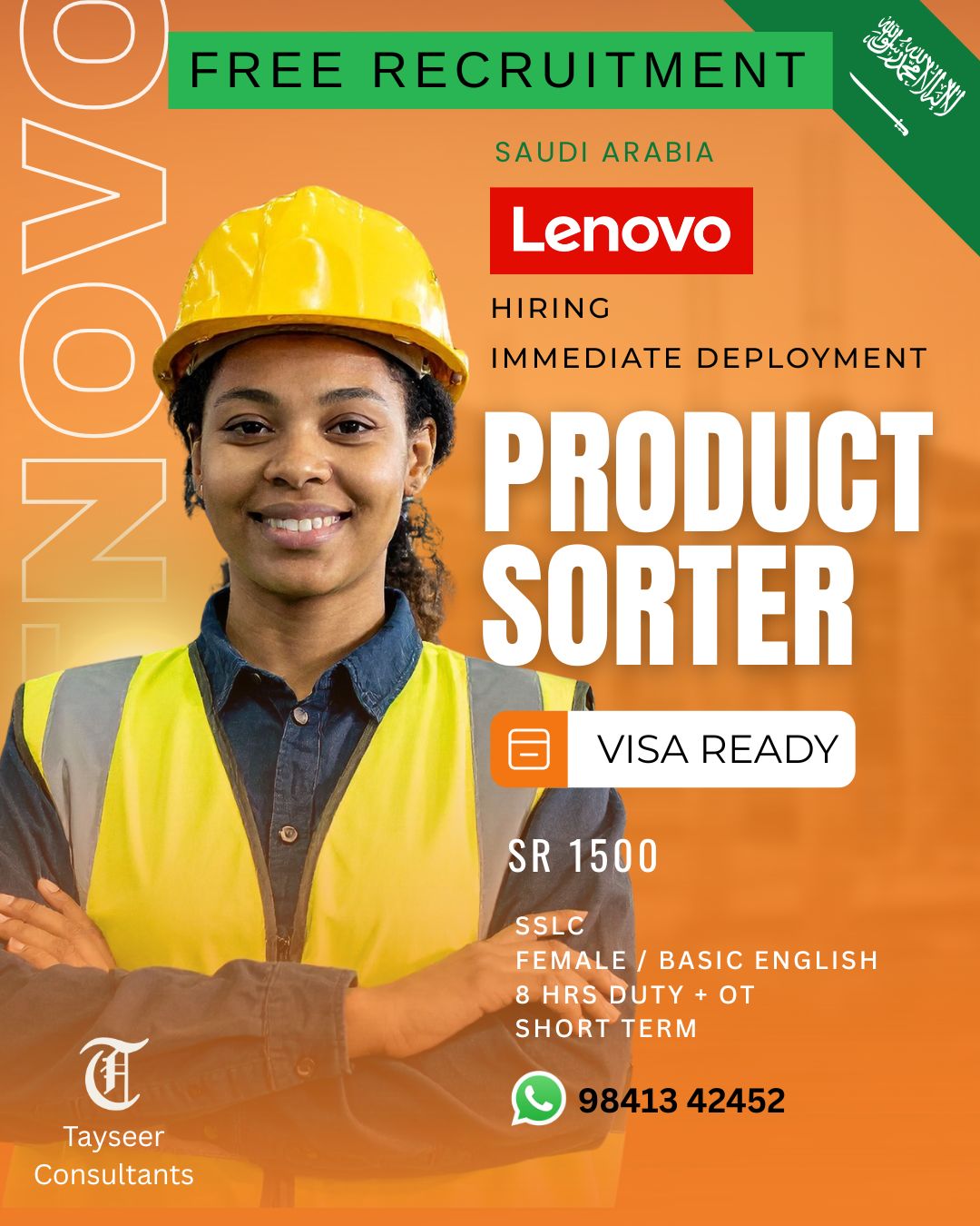 Sorting Worker for Saudi Arabia