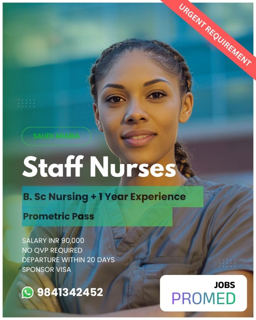Staff Nurse for Saudi Arabia